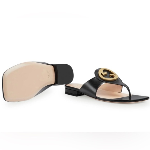 Authentic Women’s Gucci Thong Sandals BLACK - Picture 5 of 6